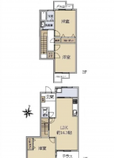 広島市西区鈴が峰町、マンションの間取り画像です