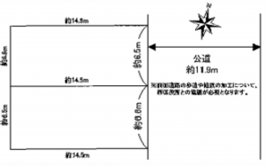 広島市西区草津新町、土地の間取り画像です