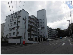 広島市西区田方、マンションの外観画像です