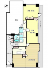 広島市東区牛田新町、マンションの間取り画像です