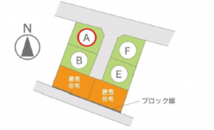 呉市広文化町、土地の間取り画像です