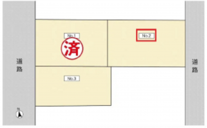 呉市東中央、土地の間取り画像です