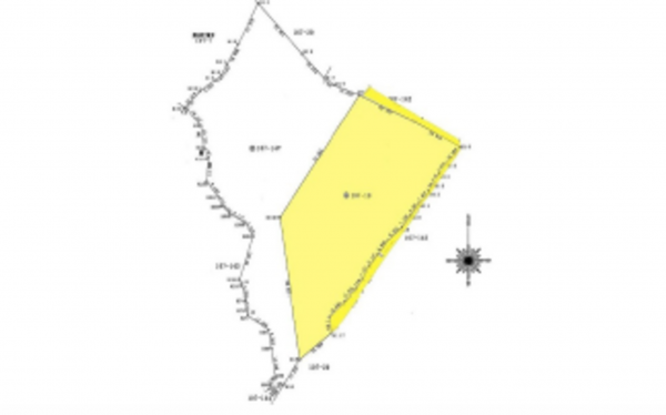 呉市押込、土地の間取り画像です