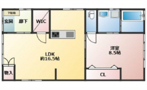 呉市東塩屋町、中古一戸建ての間取り画像です