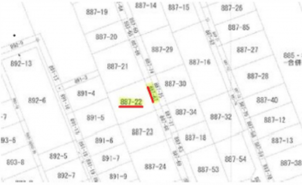 広島市南区皆実町、土地の間取り画像です