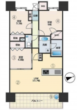 広島市中区羽衣町、マンションの間取り画像です
