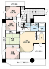 呉市広中町、マンションの間取り画像です