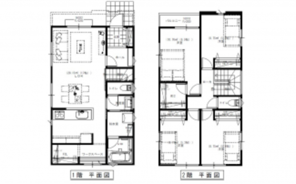 呉市広中新開、新築一戸建ての間取り画像です