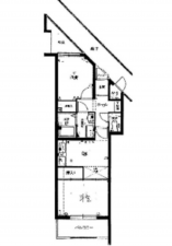広島市東区戸坂千足、マンションの間取り画像です