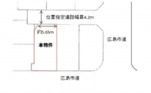 広島市東区牛田早稲田、土地の間取り画像です