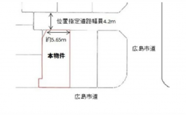 広島市東区牛田早稲田、土地の間取り画像です
