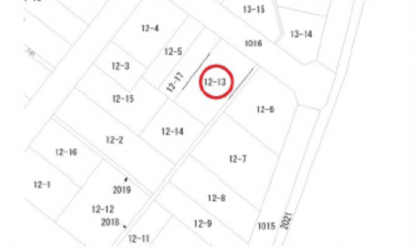 呉市中央、土地の間取り画像です