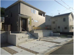 呉市広両谷、新築一戸建ての外観画像です