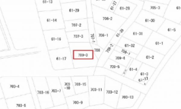 広島市東区牛田東、土地の間取り画像です