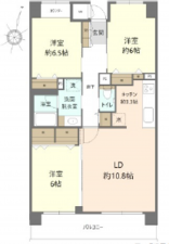 広島市西区庚午中、マンションの間取り画像です