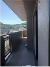 呉市広白石、マンションのバルコニー画像です