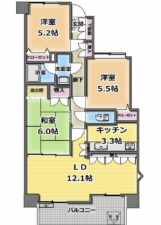 広島市西区新庄町、マンションの間取り画像です