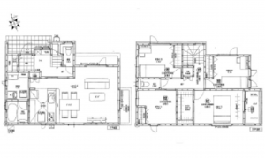 呉市広文化町、新築一戸建ての間取り画像です