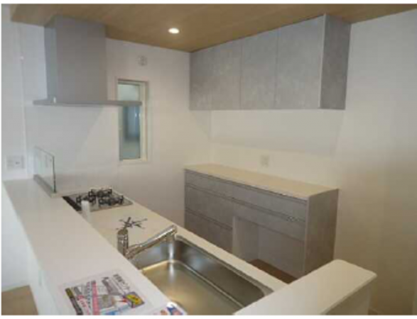 呉市広文化町、新築一戸建てのキッチン画像です