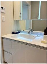 広島市中区本川町、マンションの洗面画像です