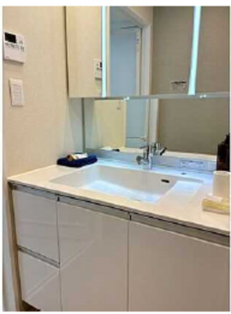 広島市中区本川町、マンションの洗面画像です