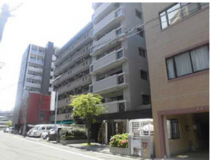 広島市西区打越町、マンションの外観画像です