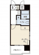 広島市西区打越町、マンションの間取り画像です