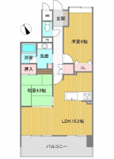 広島市中区十日市町、マンションの間取り画像です