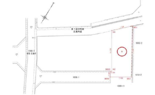 広島市東区温品、土地の間取り画像です