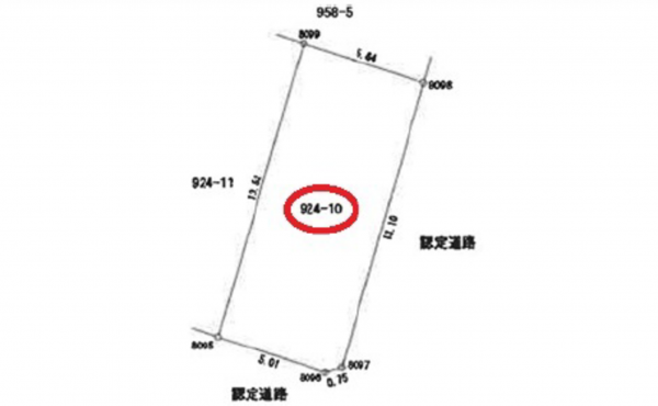 広島市東区尾長東、土地の間取り画像です