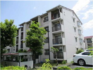 広島市西区鈴が峰町、マンションの外観画像です