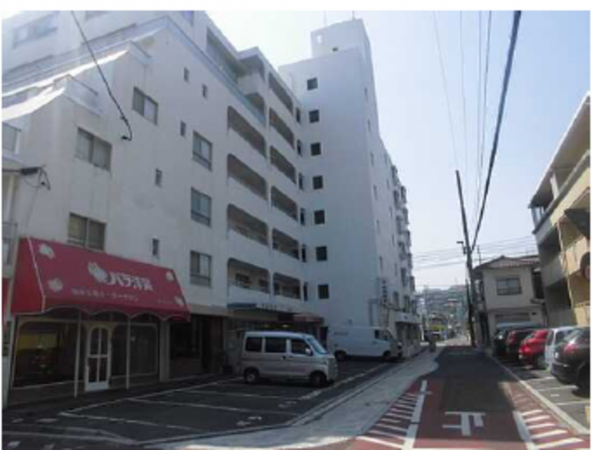 広島市西区庚午中、マンションの外観画像です