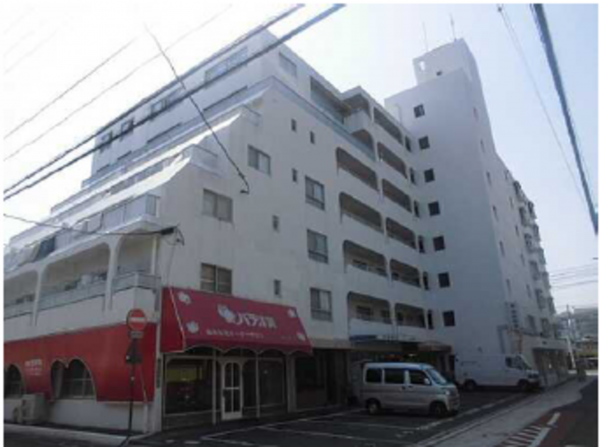 広島市西区庚午中、マンションの外観画像です