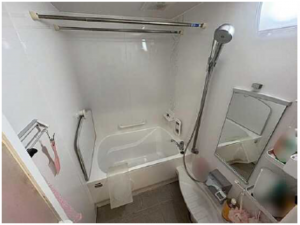 広島市東区牛田旭、マンションの風呂画像です