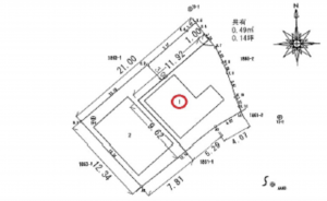 広島市西区草津梅が台、土地の間取り画像です