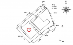 広島市西区草津梅が台、土地の間取り画像です