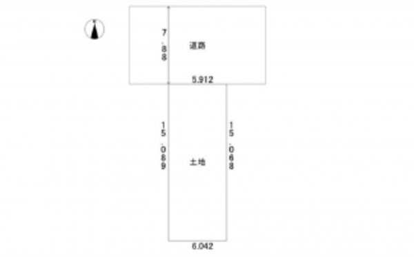 広島市西区己斐大迫、土地の間取り画像です