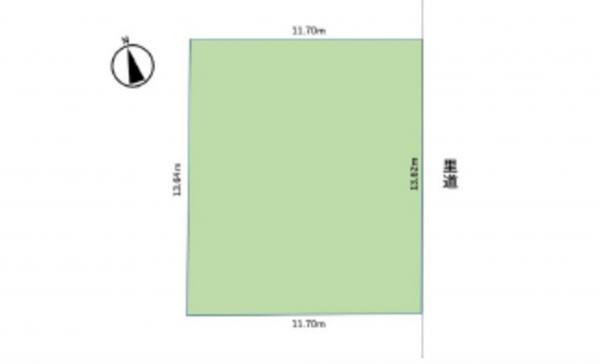広島市中区江波西、土地の間取り画像です