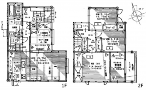 呉市本通、新築一戸建ての間取り画像です