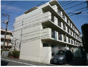 広島市南区西旭町、マンションの外観画像です