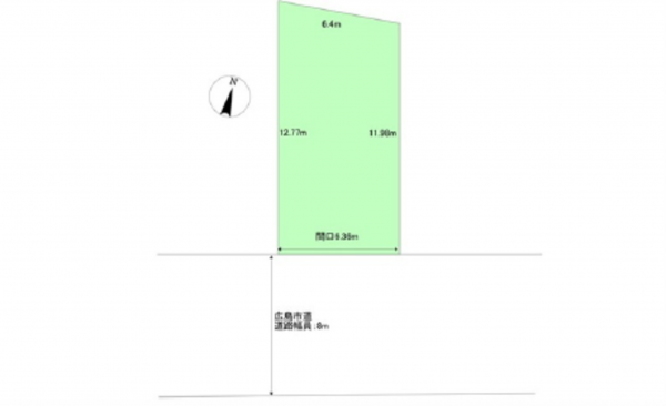 広島市中区住吉町、土地の間取り画像です
