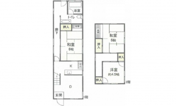 広島市東区山根町、中古一戸建ての間取り画像です