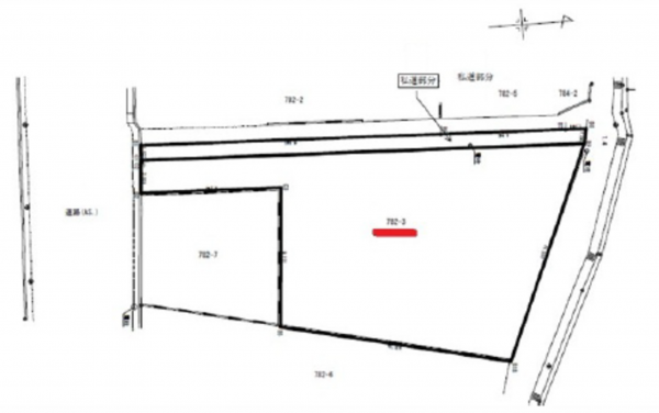 広島市西区井口、土地の間取り画像です