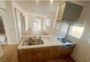 広島市西区井口台、新築一戸建てのキッチン画像です