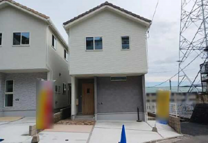 広島市西区井口台、新築一戸建ての外観画像です