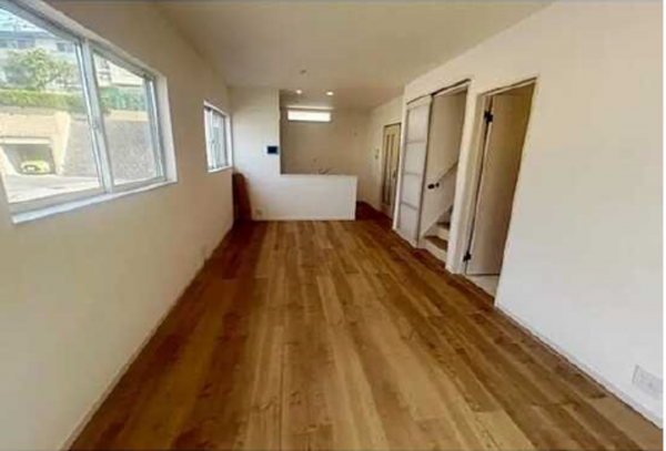 広島市西区井口台、新築一戸建ての居間画像です