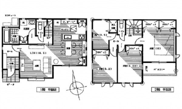 広島市南区丹那町、新築一戸建ての間取り画像です