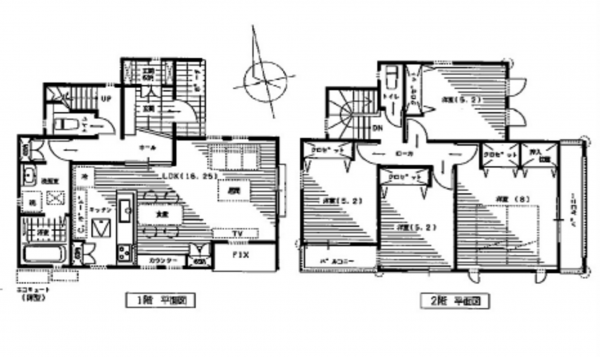 広島市南区丹那町、新築一戸建ての間取り画像です