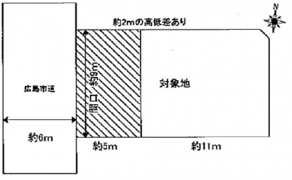広島市東区牛田早稲田、土地の間取り画像です