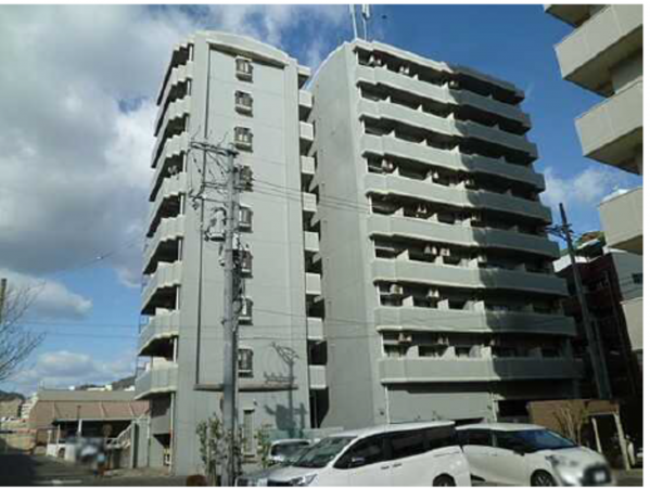 広島市西区三篠町、マンションの外観画像です